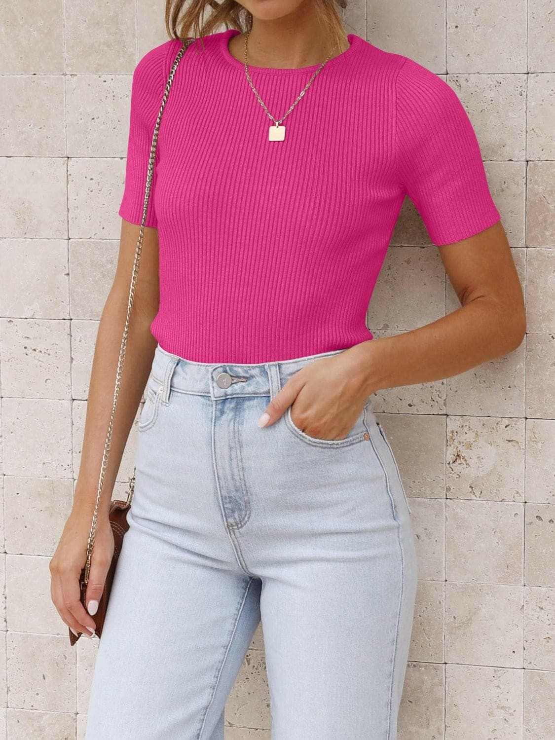 Trendsi just arrived - Chic stretchy short sleeve top