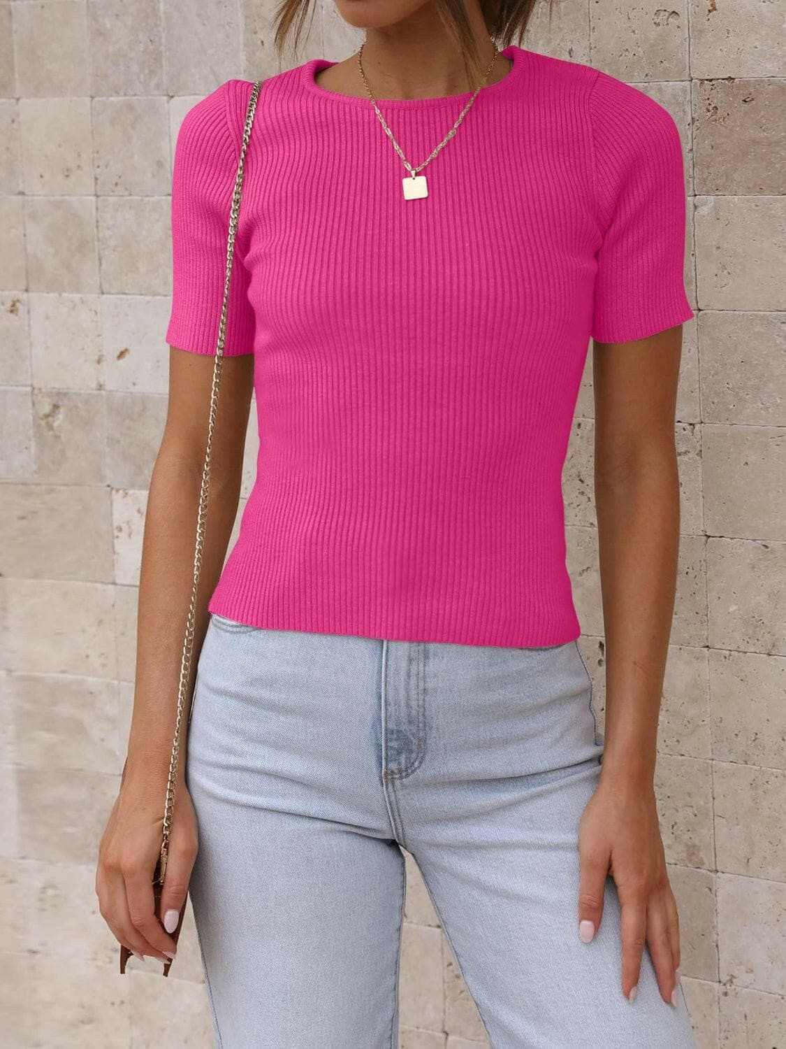 Trendsi just arrived - Chic stretchy short sleeve top