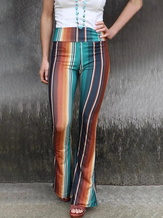 Trendsi Pants - Chic striped bootcut trousers - Premium Quality