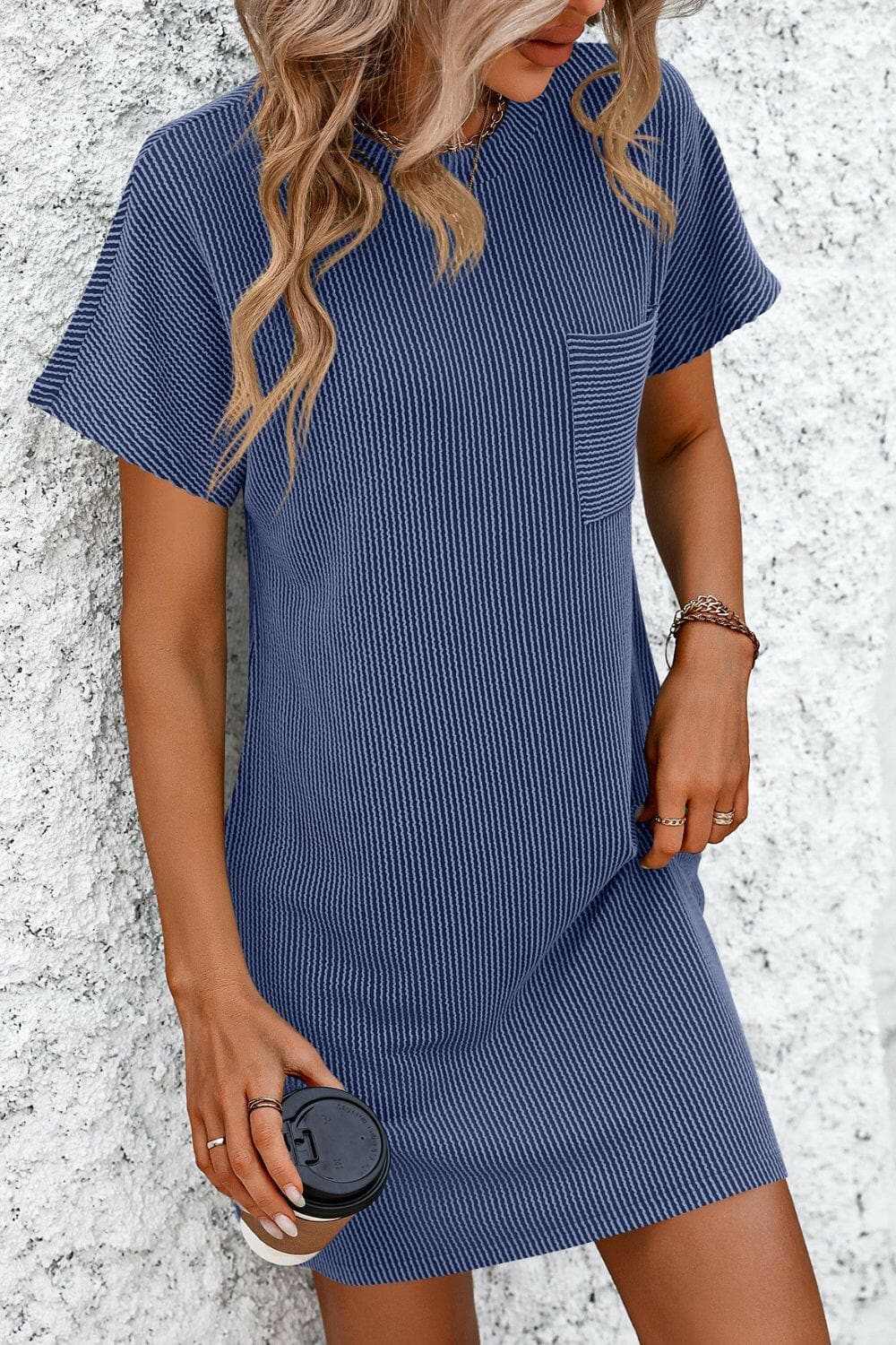 Trendsi just arrived - Chic striped mini dress with pockets