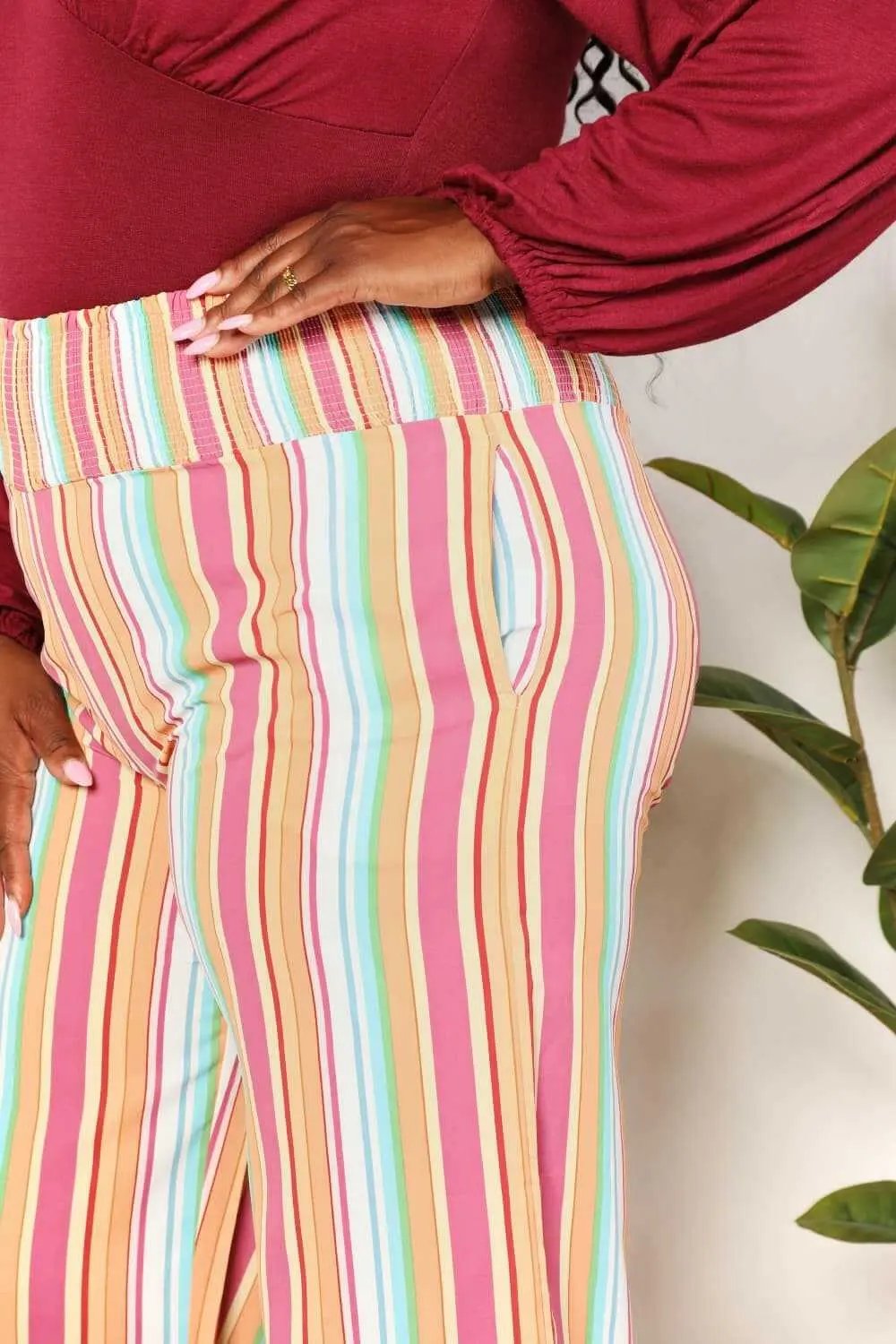 Trendsi TIKTOK - Chic striped pants with pockets