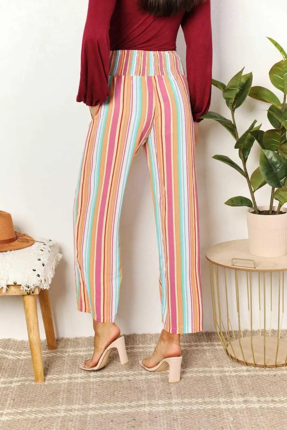 Trendsi TIKTOK - Chic striped pants with pockets