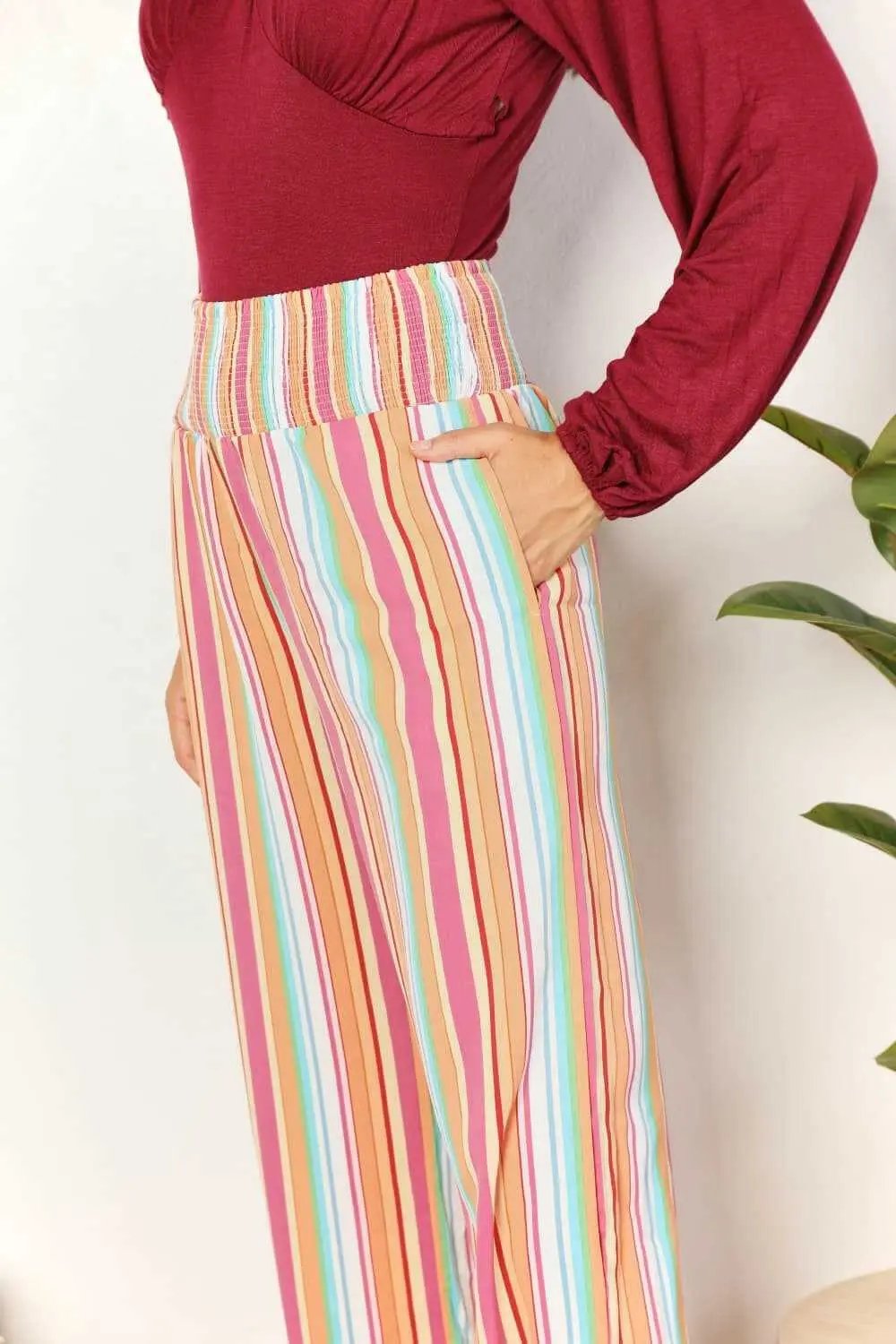 Trendsi TIKTOK - Chic striped pants with pockets