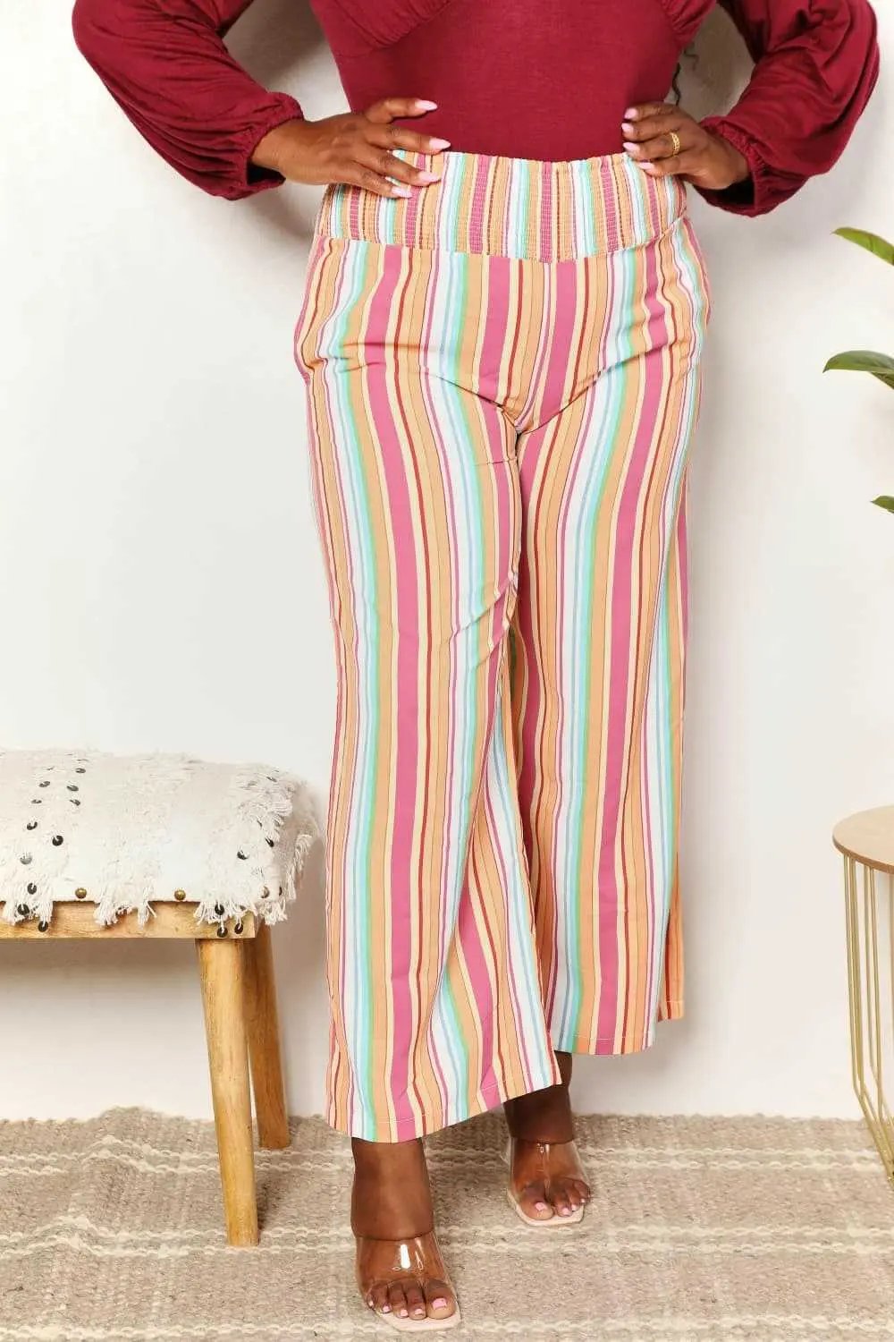 Trendsi TIKTOK - Chic striped pants with pockets
