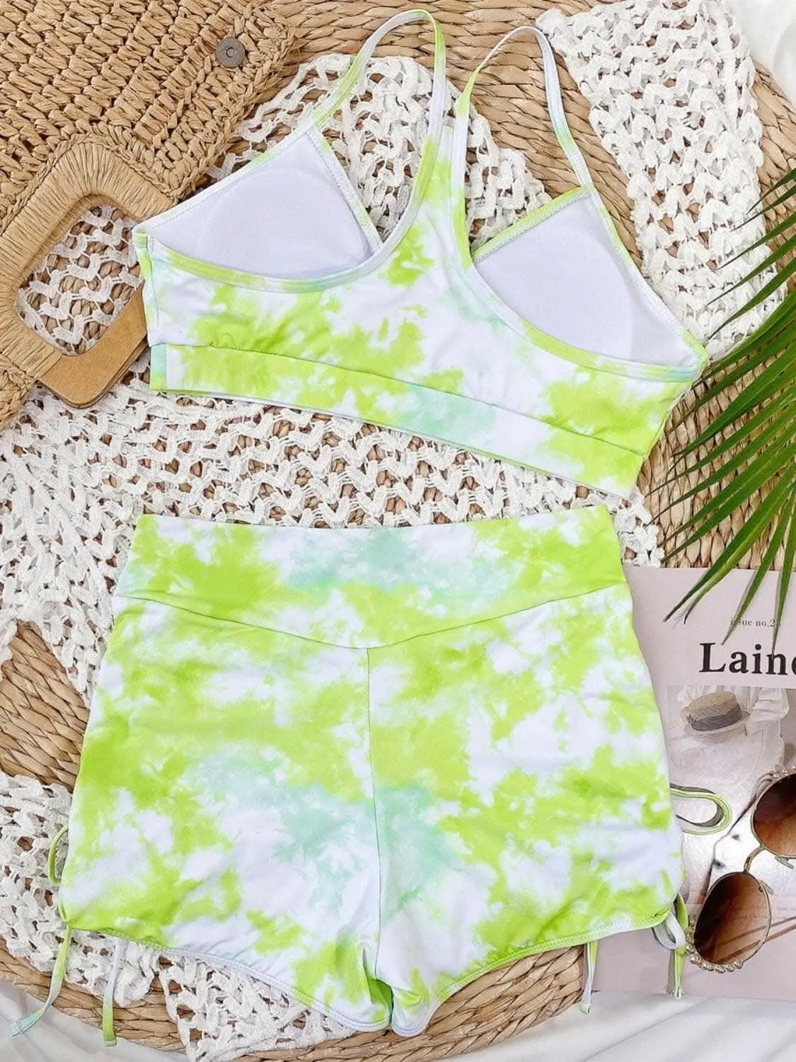 Bikini Set with Shorts - Tie-Dye Pattern - Chic