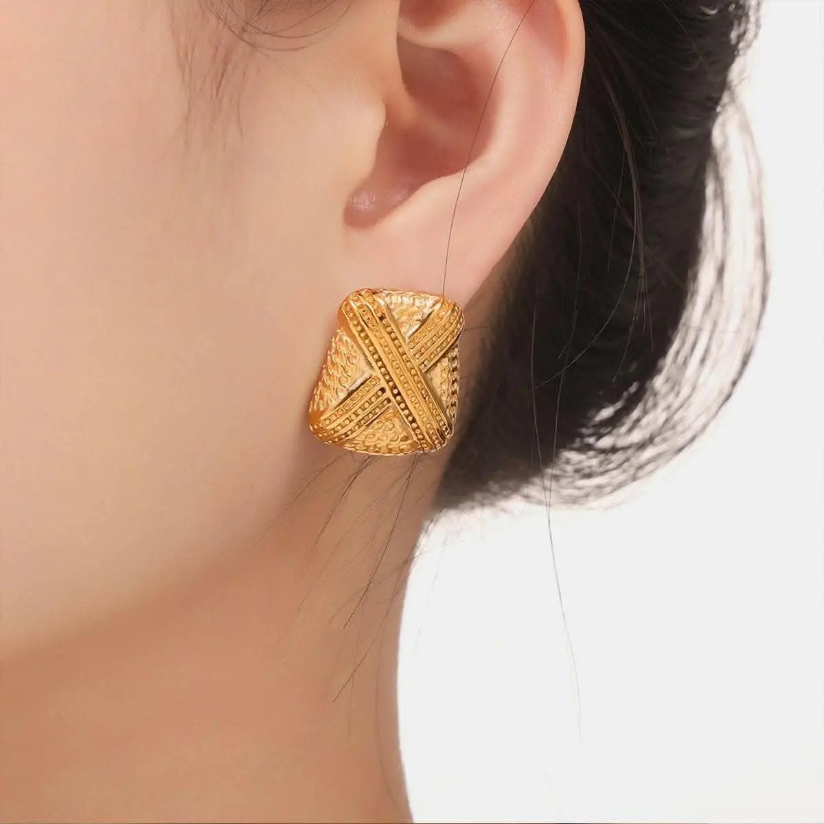 Trendsi just arrived - Chic titanium steel geometric earrings