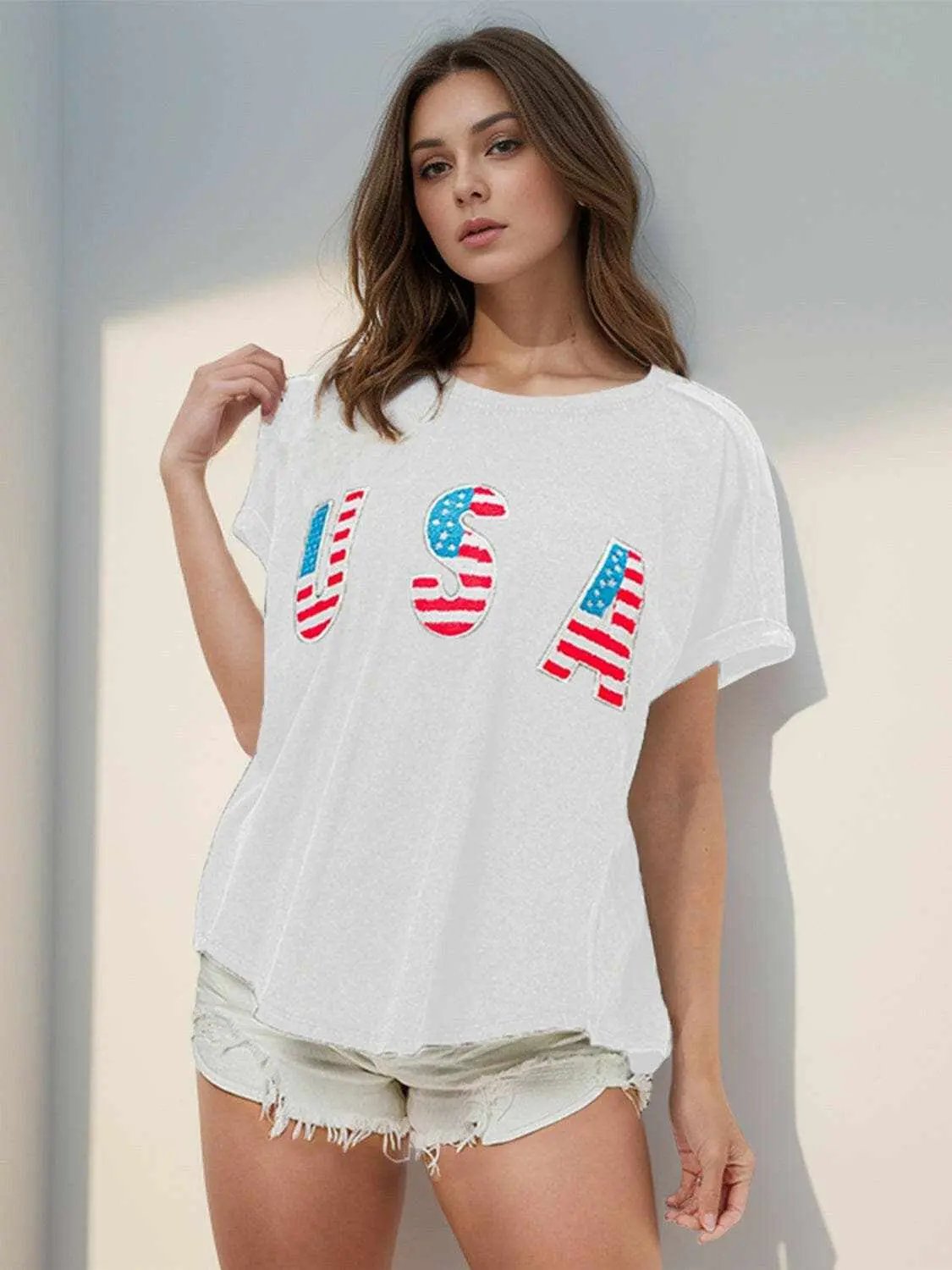 Trendsi Classic Round Neck T-Shirt - USA