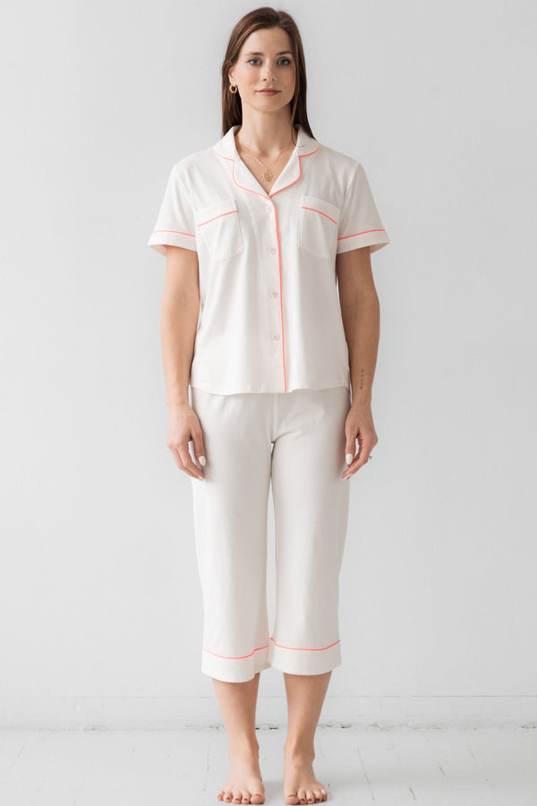 Classic Luxury Capri Pajamas in  Brushed Pima Cotton