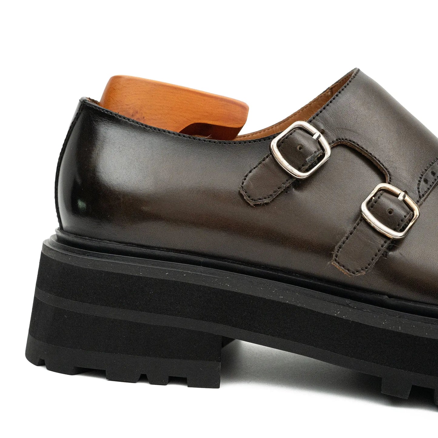 Coffee Double - Monk Chunky Loafers