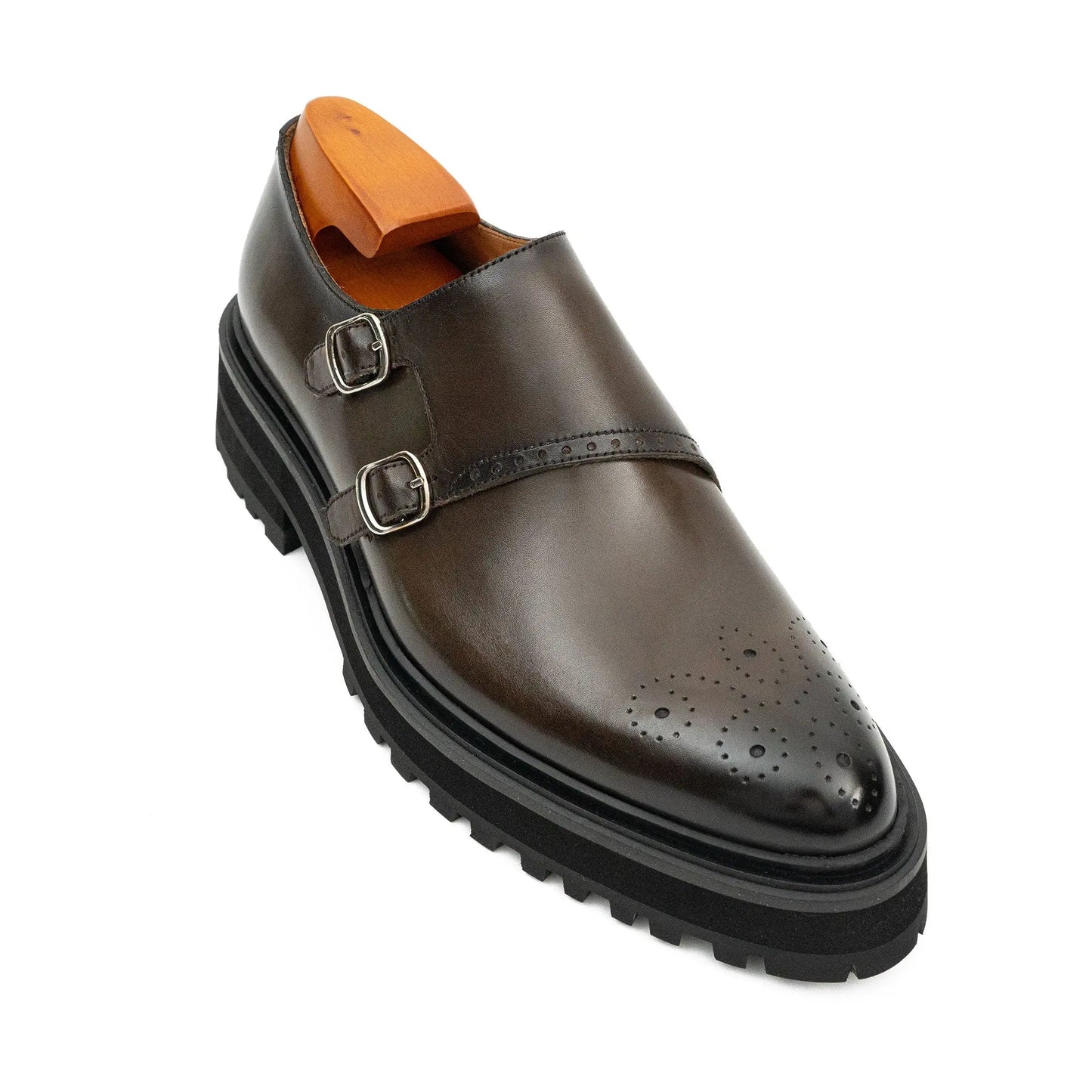 Coffee Double - Monk Chunky Loafers
