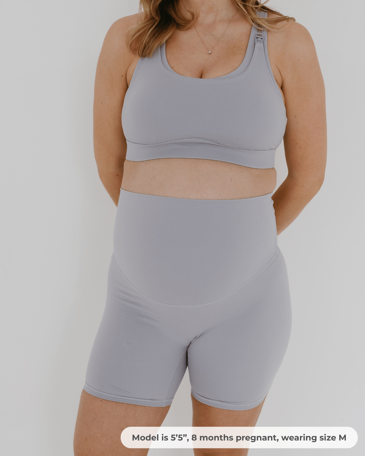AXK CORE Maternity Bike Short - Light Gray