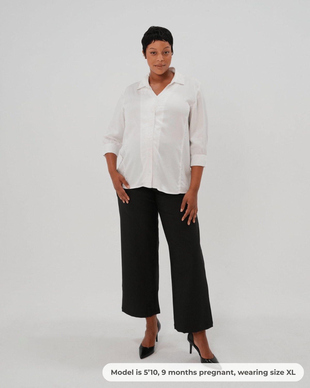 No-Gap Maternity Nursing Button Down Shirt in TENCEL (Regular & Petite)