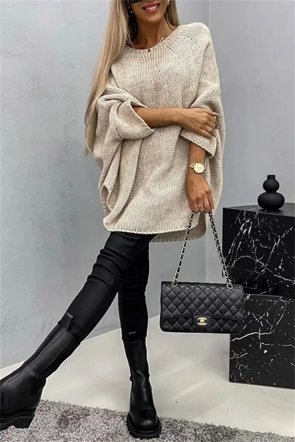 Trendsi Cozy Batwing Sleeve Sweater