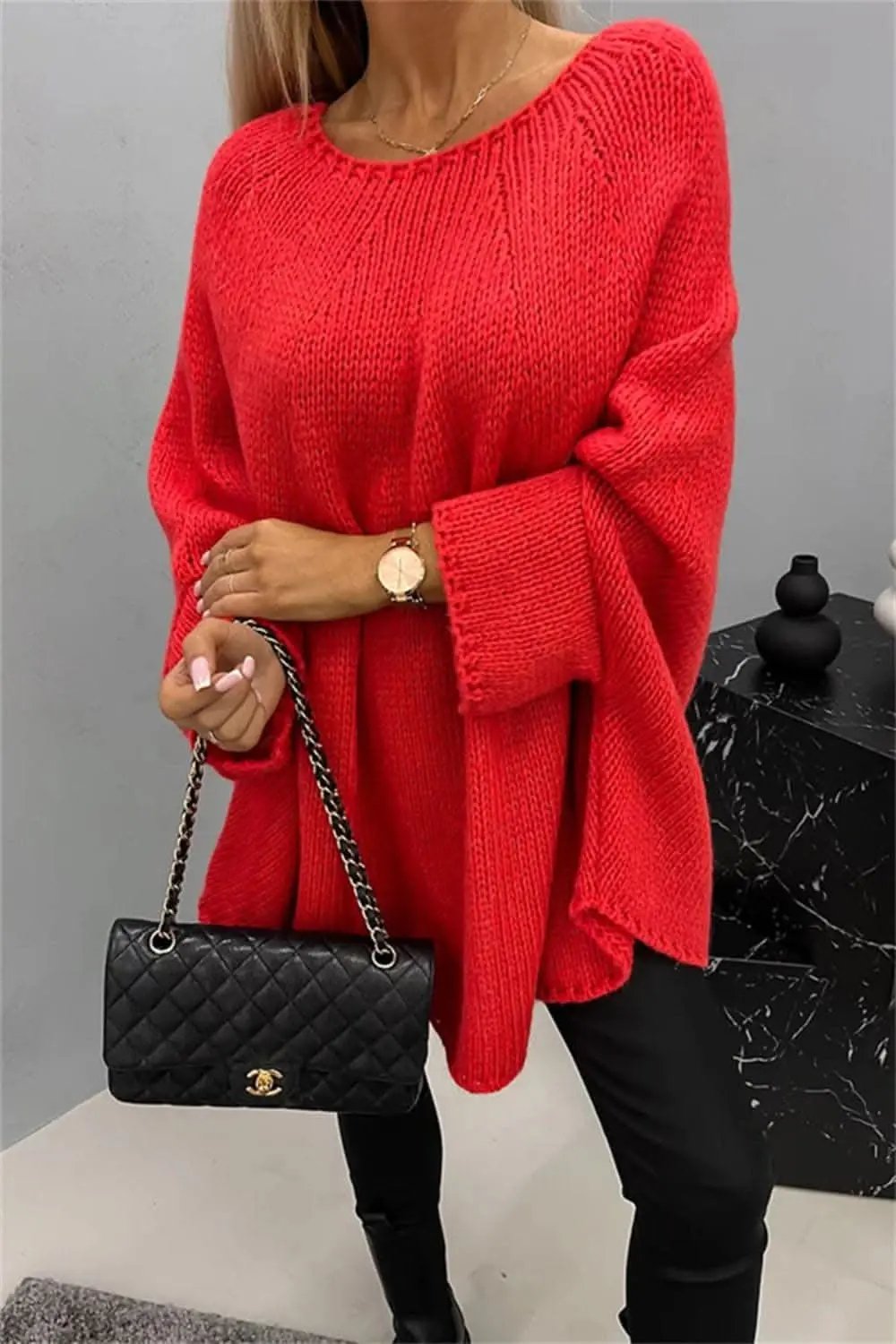 Trendsi Cozy Batwing Sleeve Sweater