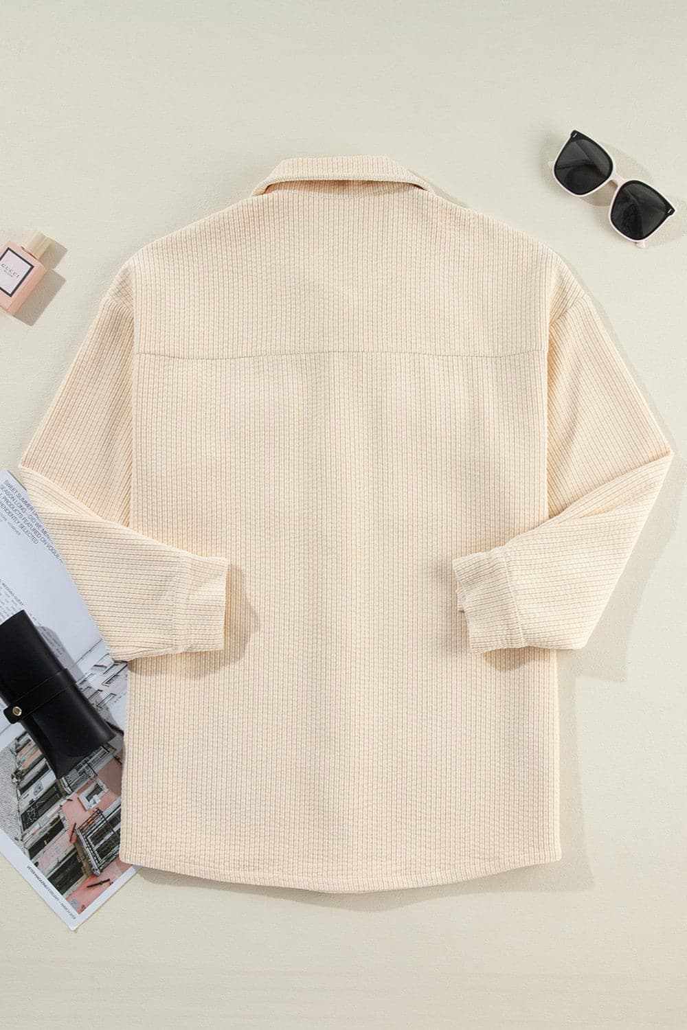 Trendsi Cozy button-up shacket with pockets