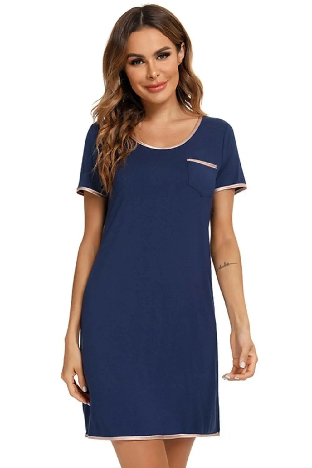 Trendsi swimwear - Cozy chic round neck dress