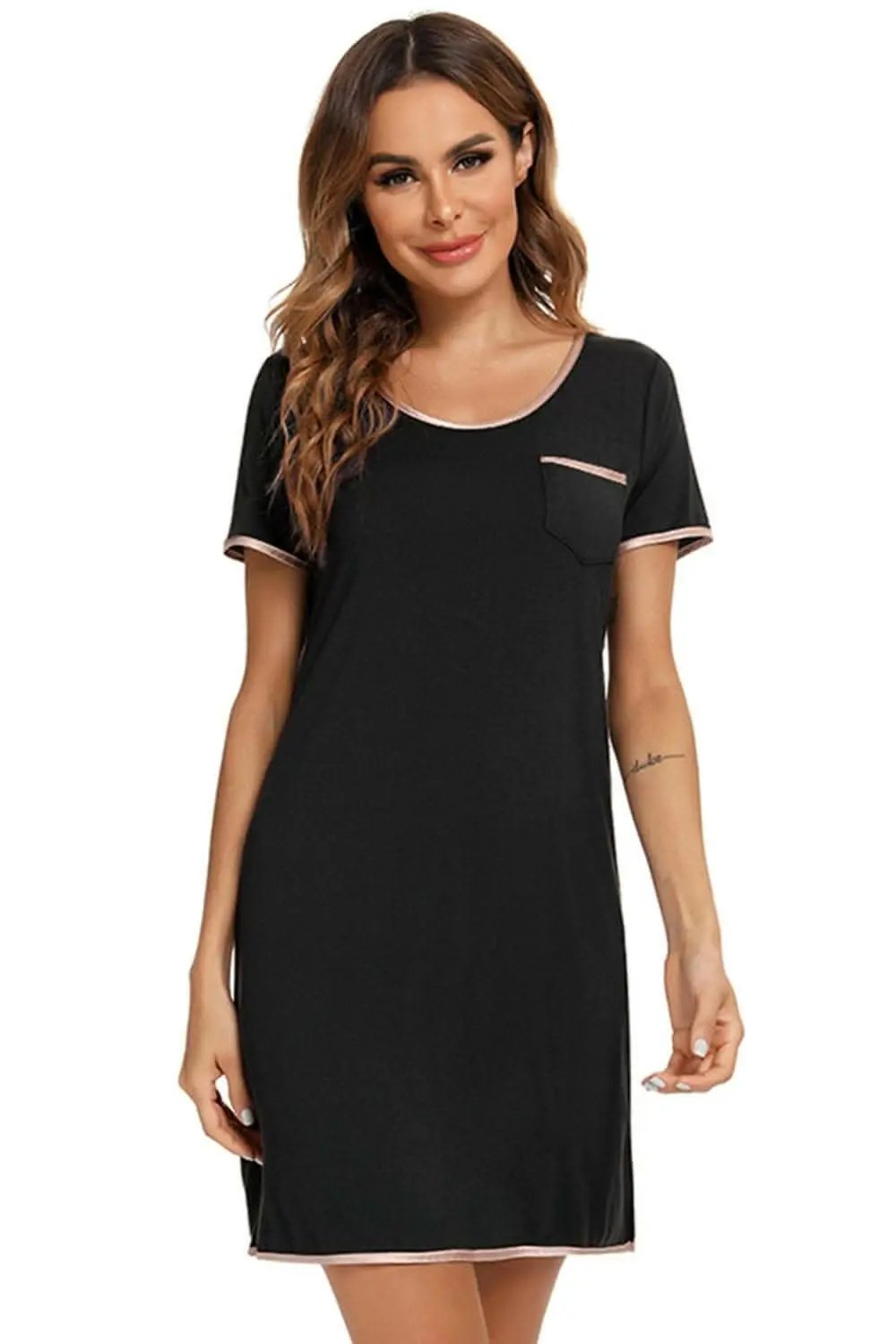 Trendsi swimwear - Cozy chic round neck dress