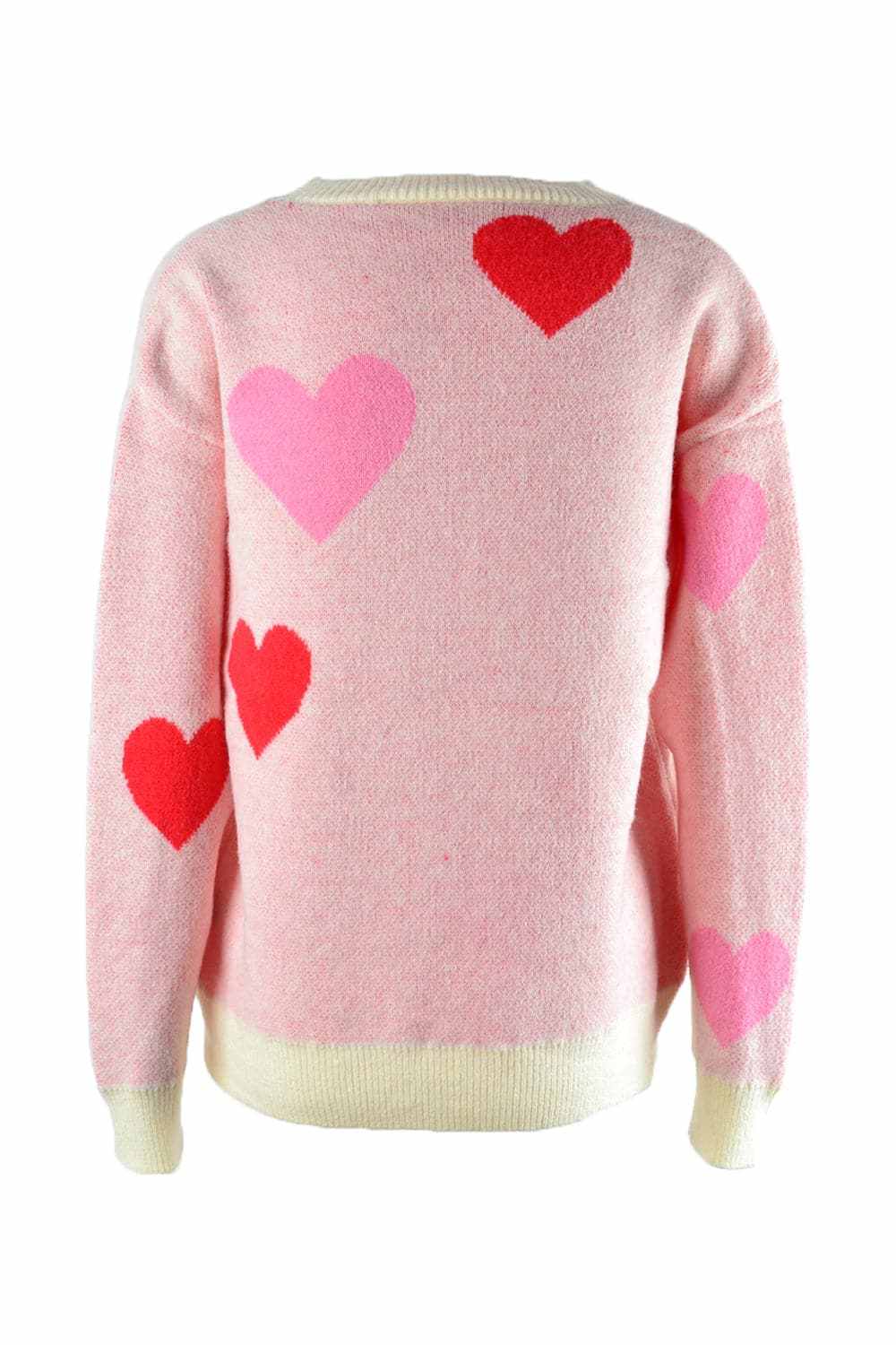 Trendsi Cozy heart dropped shoulder sweater