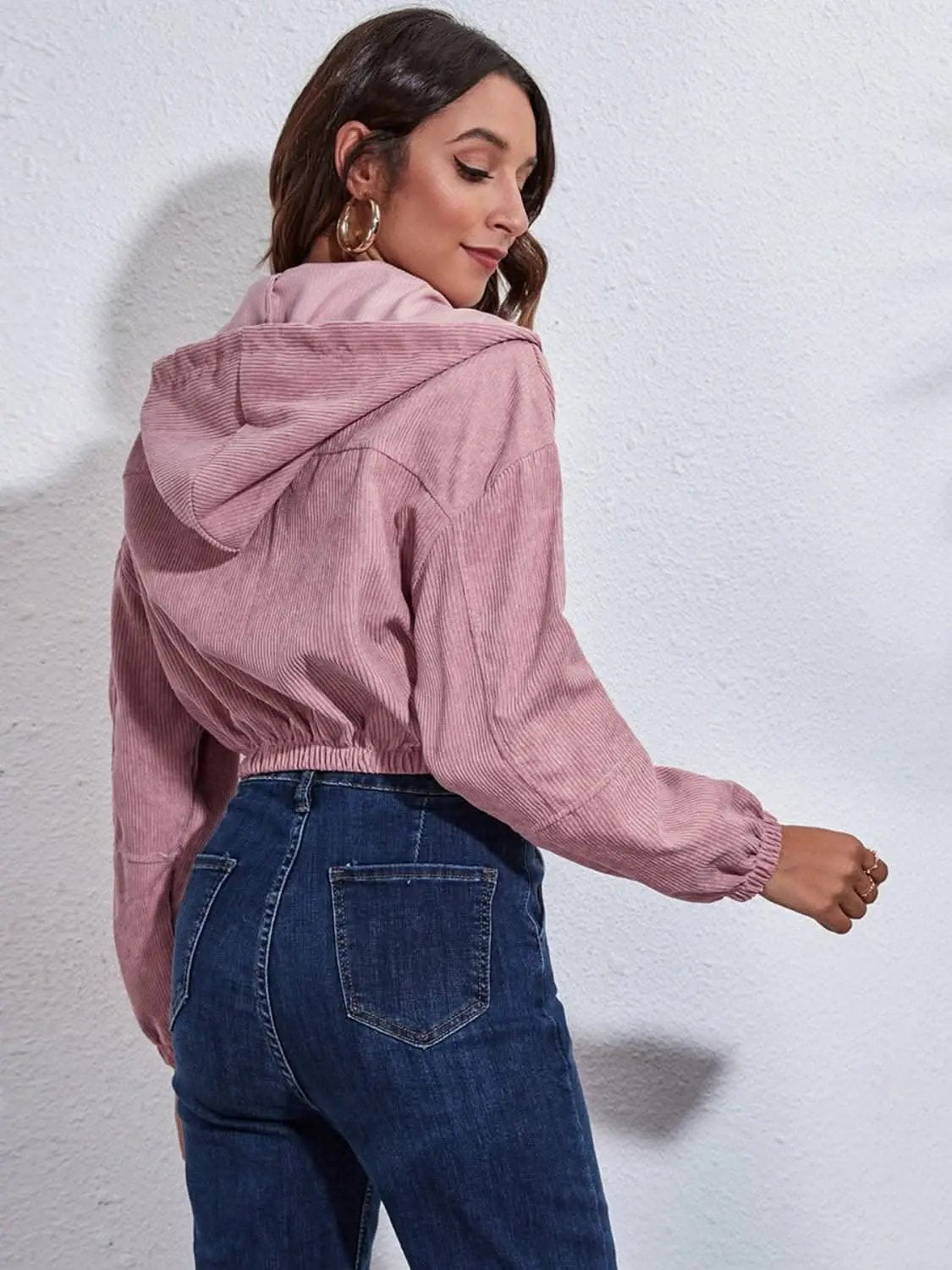 Hooded Jacket - Cozy with Pockets - Everyday Casual Style