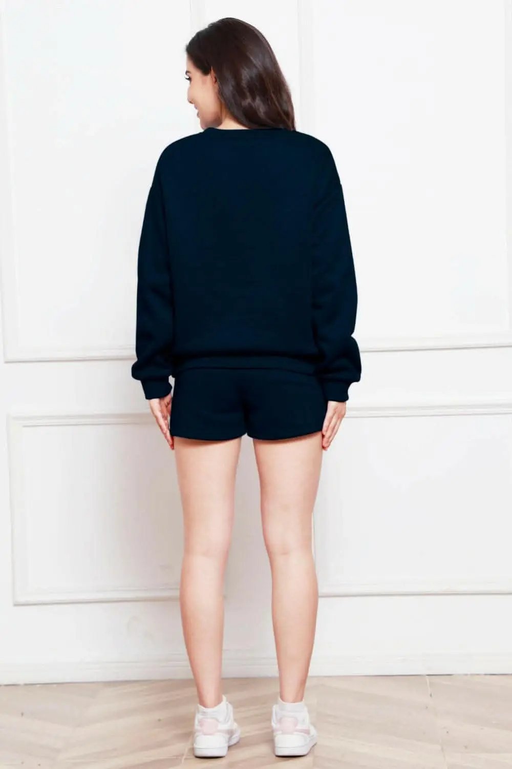 Trendsi Cozy sweatshirt and shorts set