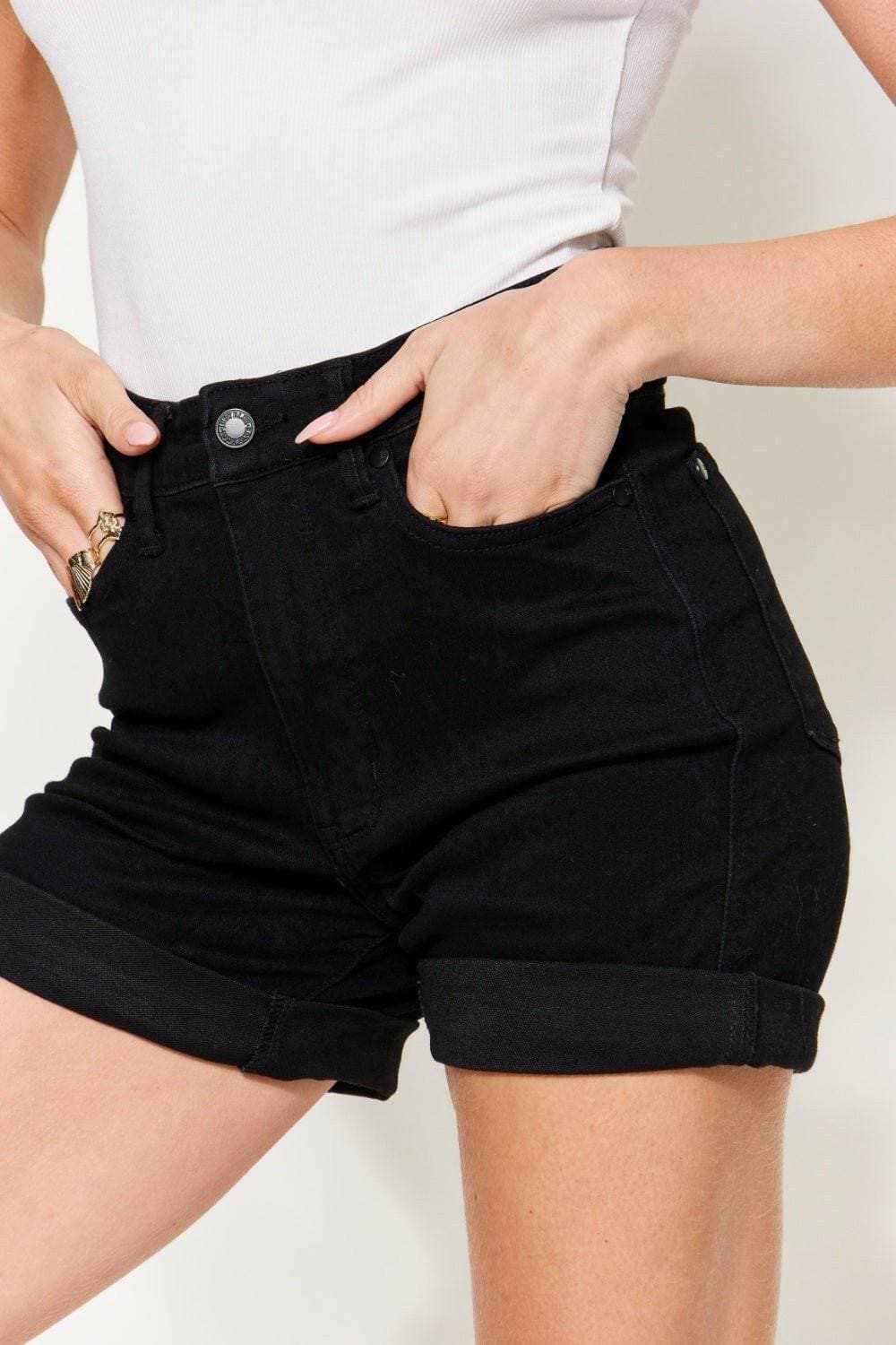Denim Shorts - Cuffed High-Rise - Casual Style