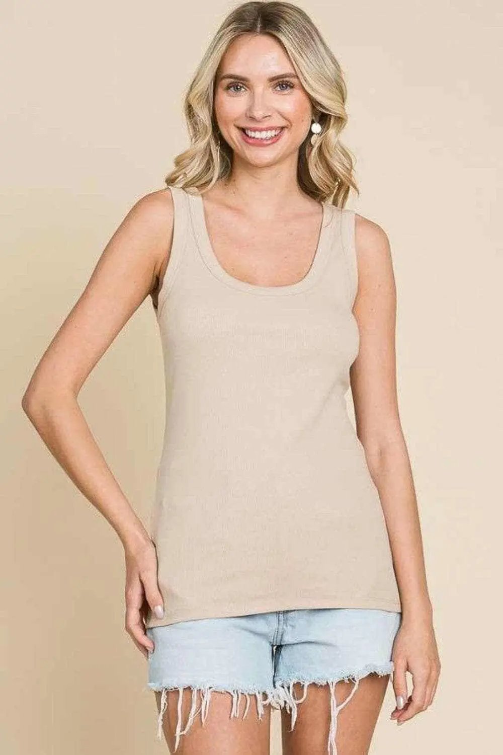 Trendsi just arrived - Culture Code ribbed scoop tank