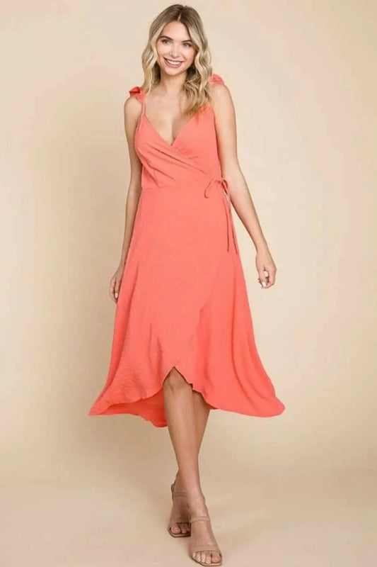 Trendsi swimwear - Culture Code ruffle wrap dress