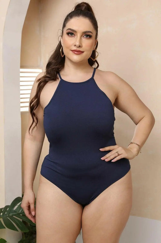Trendsi plus - Curvy halter neck bodysuit