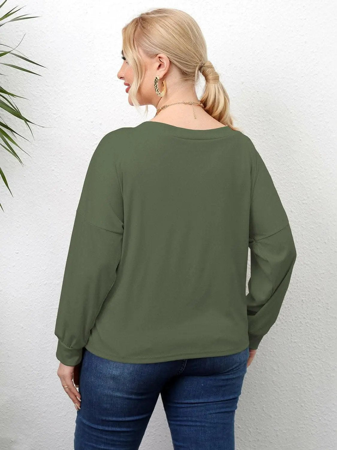 Trendsi plus - Curvy twist drop shoulder tee