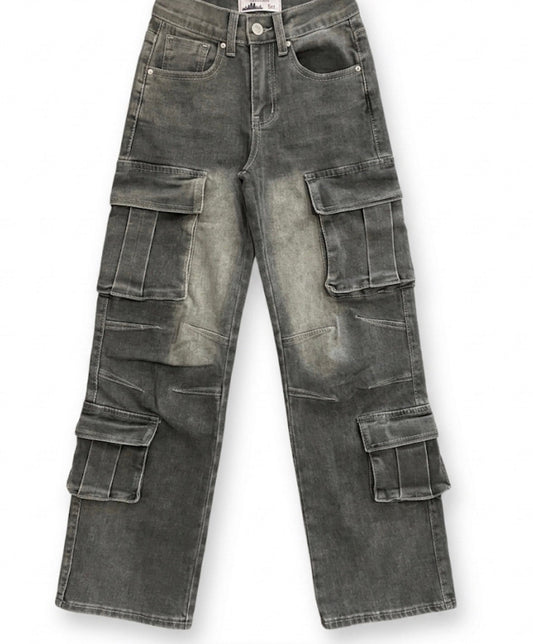 Vintage Havana - Grey Cargo Denim