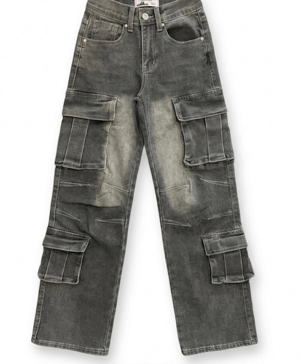 Vintage Havana - Grey Cargo Denim