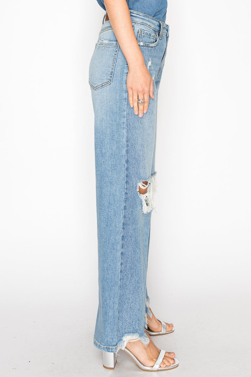 VIVIENNE HIGH RISE RELAXED FLARE JEANS
