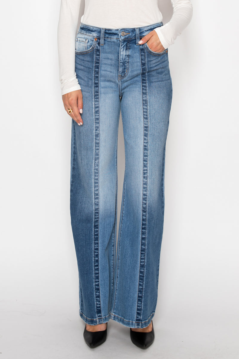 Claudia TUMMY CONTROL 90'S VINTAGE HIGH RISE STRETCH WIDE JEANS