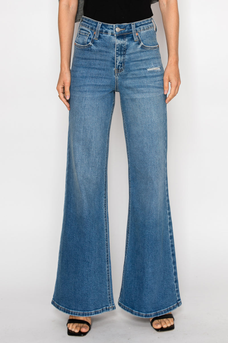 REESE TUMMY CONTROL RELAXED HIGH RISE PALAZZO JEANS *Signature*