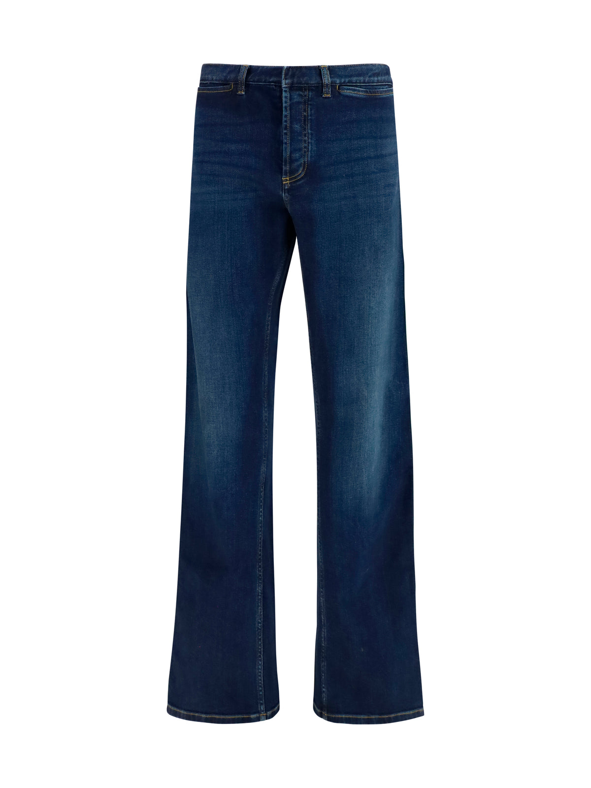 Jeans With Web Stripe - Blue