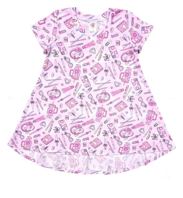Esme - Girls Long Sleeve Dress, School Girl