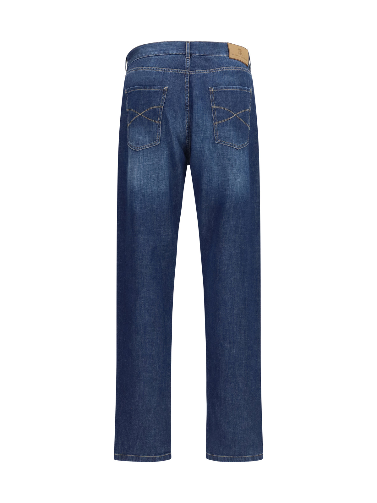 Lightweight Denim Trousers in Dark Blue