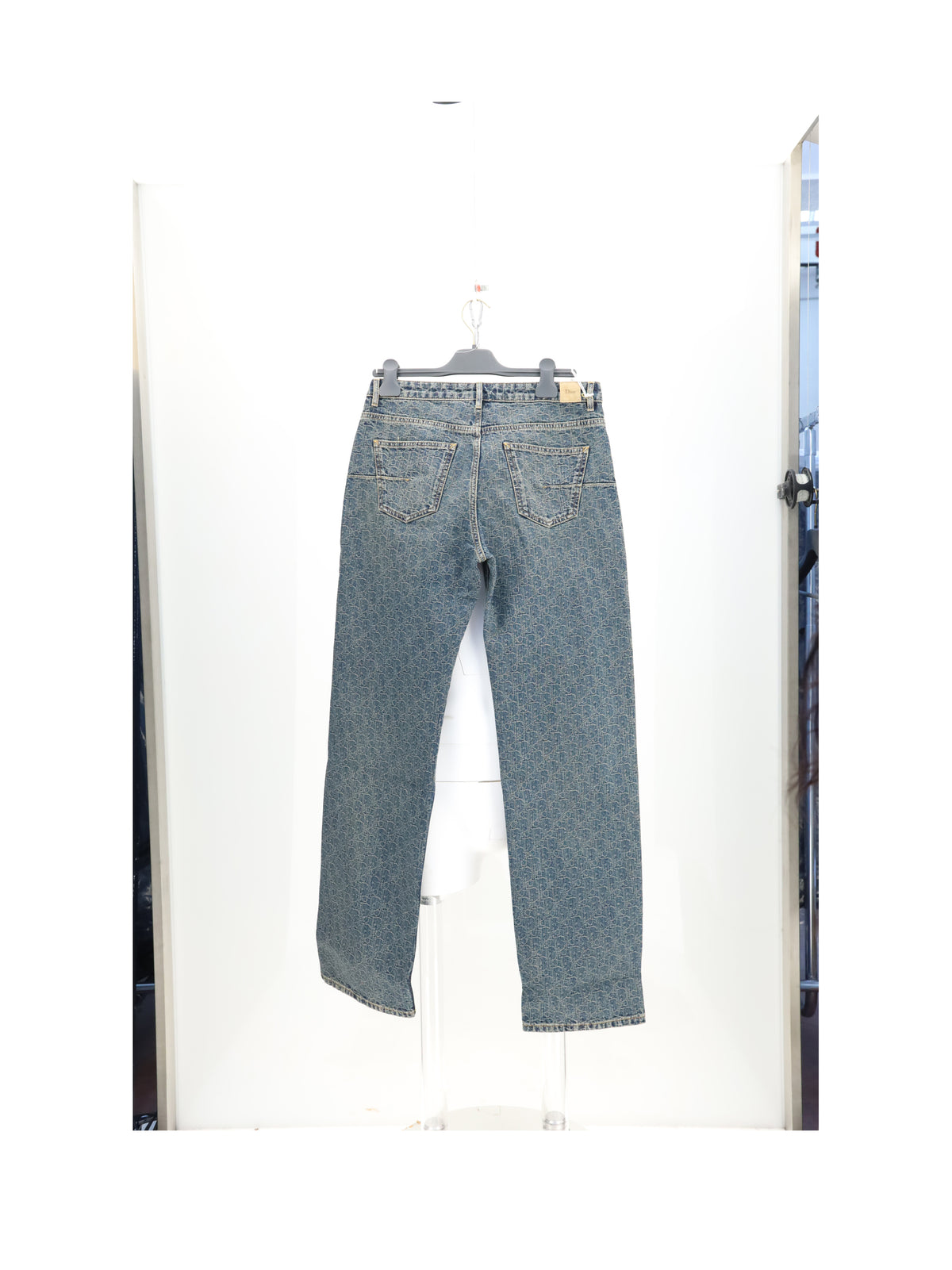 Dior Denim Pants Grey Cotton, view 2