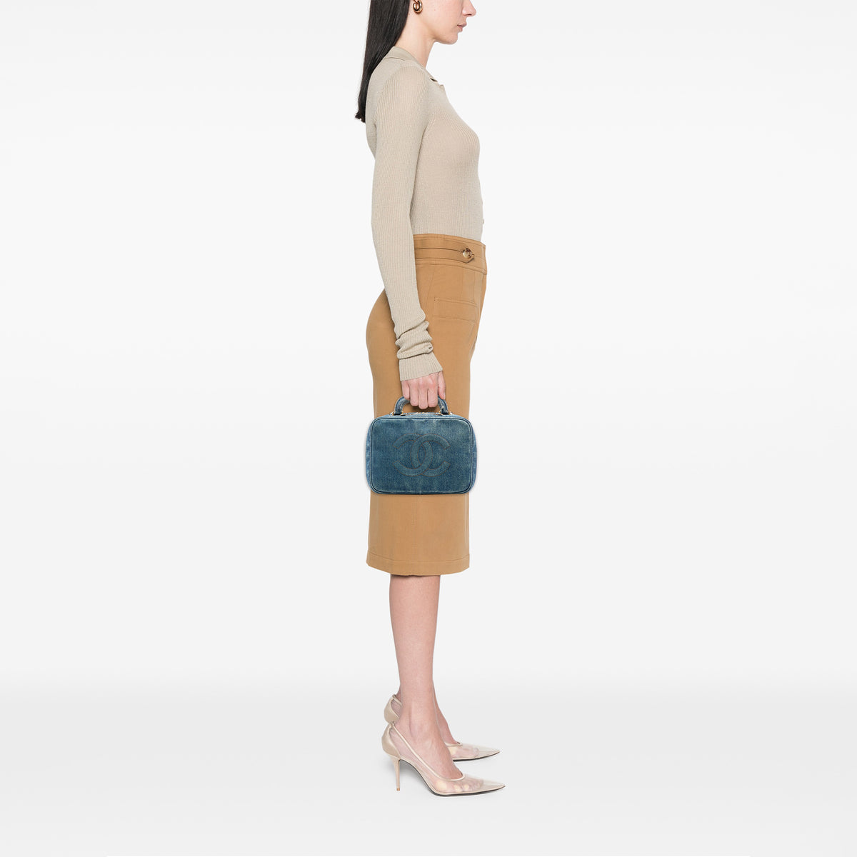 Chanel Vanity Bag Denim Blue (Pre-Owned), view 7