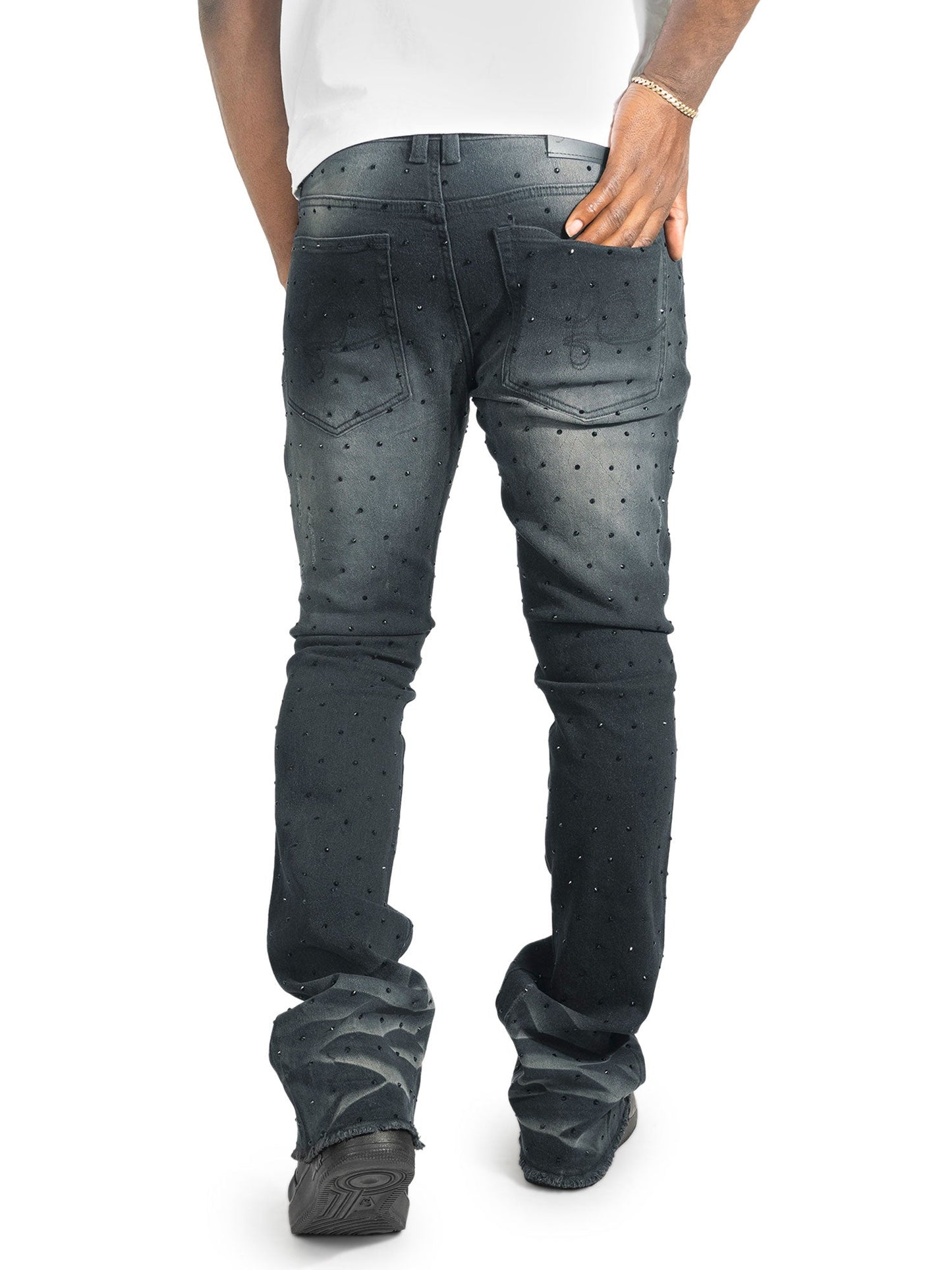 Jeans | F1746 Amoto Stacked Pants - Black