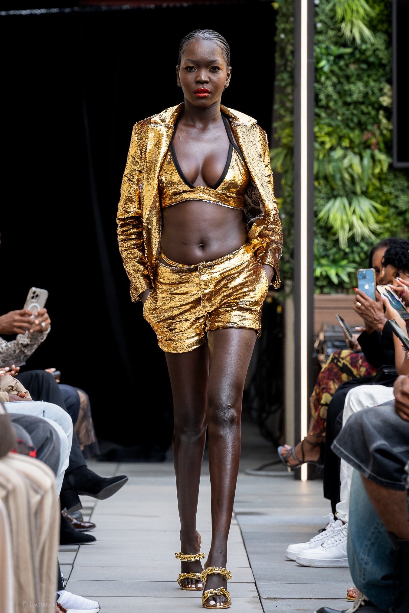 Minami Gold Sequin Shorts