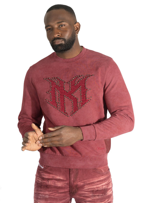 Sweatshirt | M4241 Lorenzino Crewneck - Burgundy