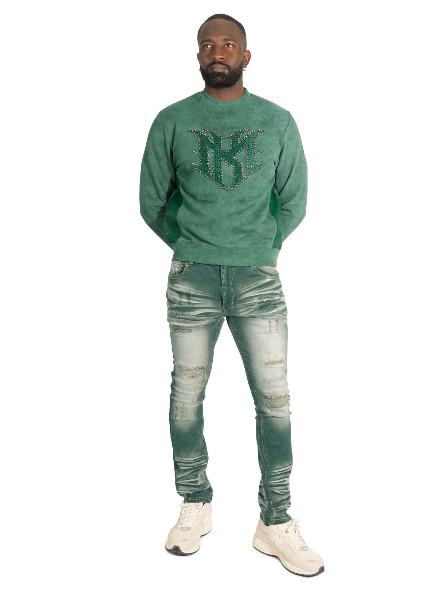 Sweatshirt | M4241 Lorenzino Crewneck - Green