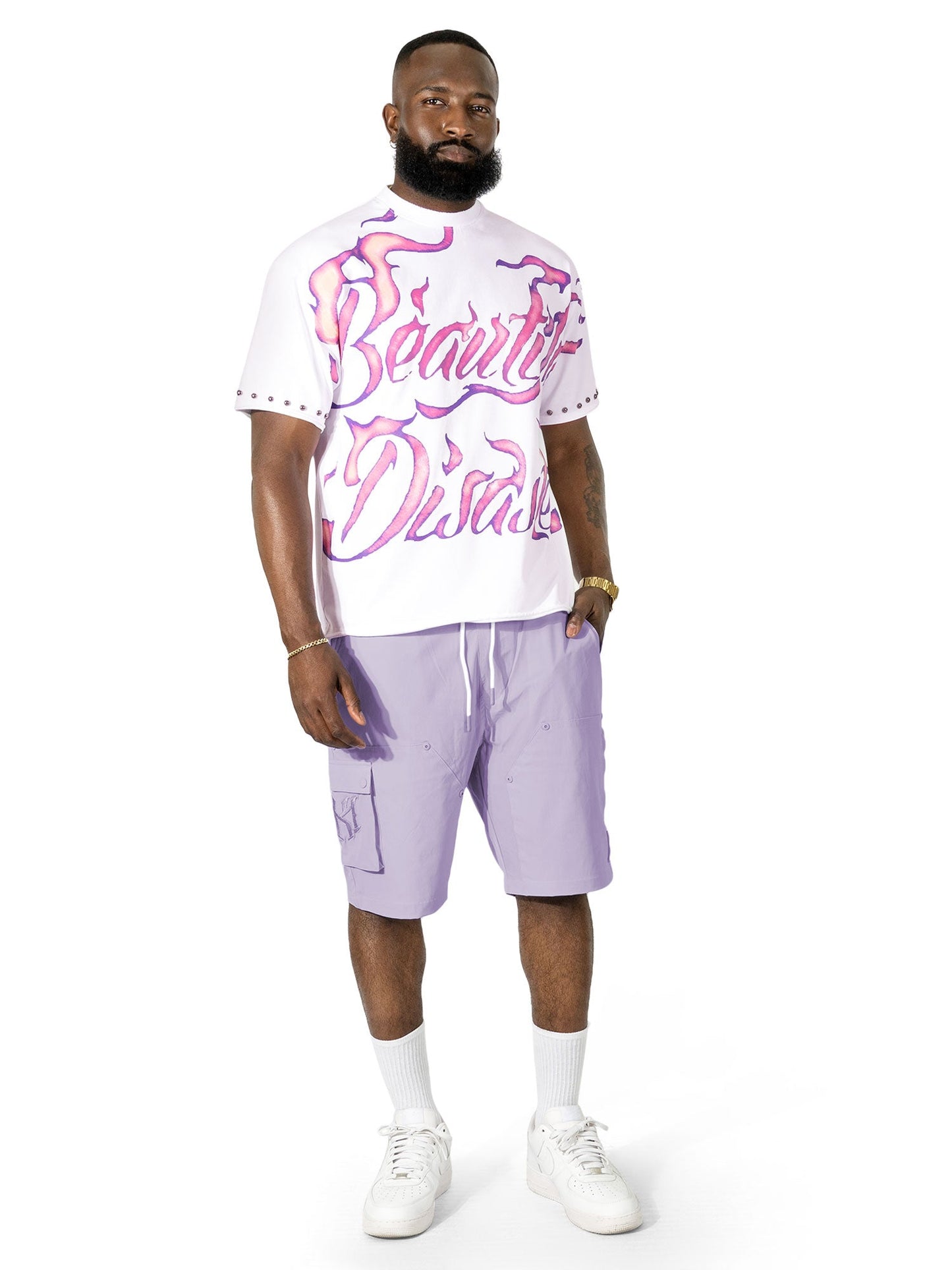 Jersey Shirt | M391 Beautiful Disaster Boxed Tee - White