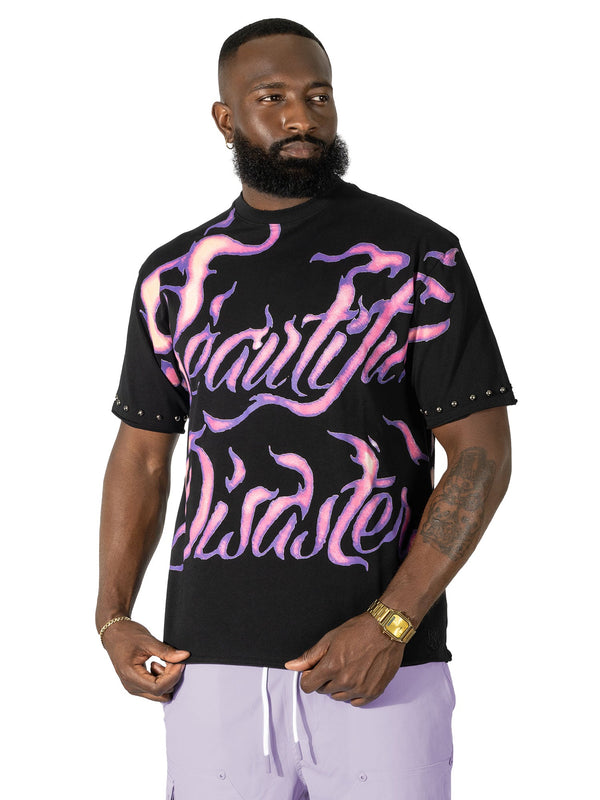 Jersey Shirt | M391 Beautiful Disaster Boxed Tee - Black