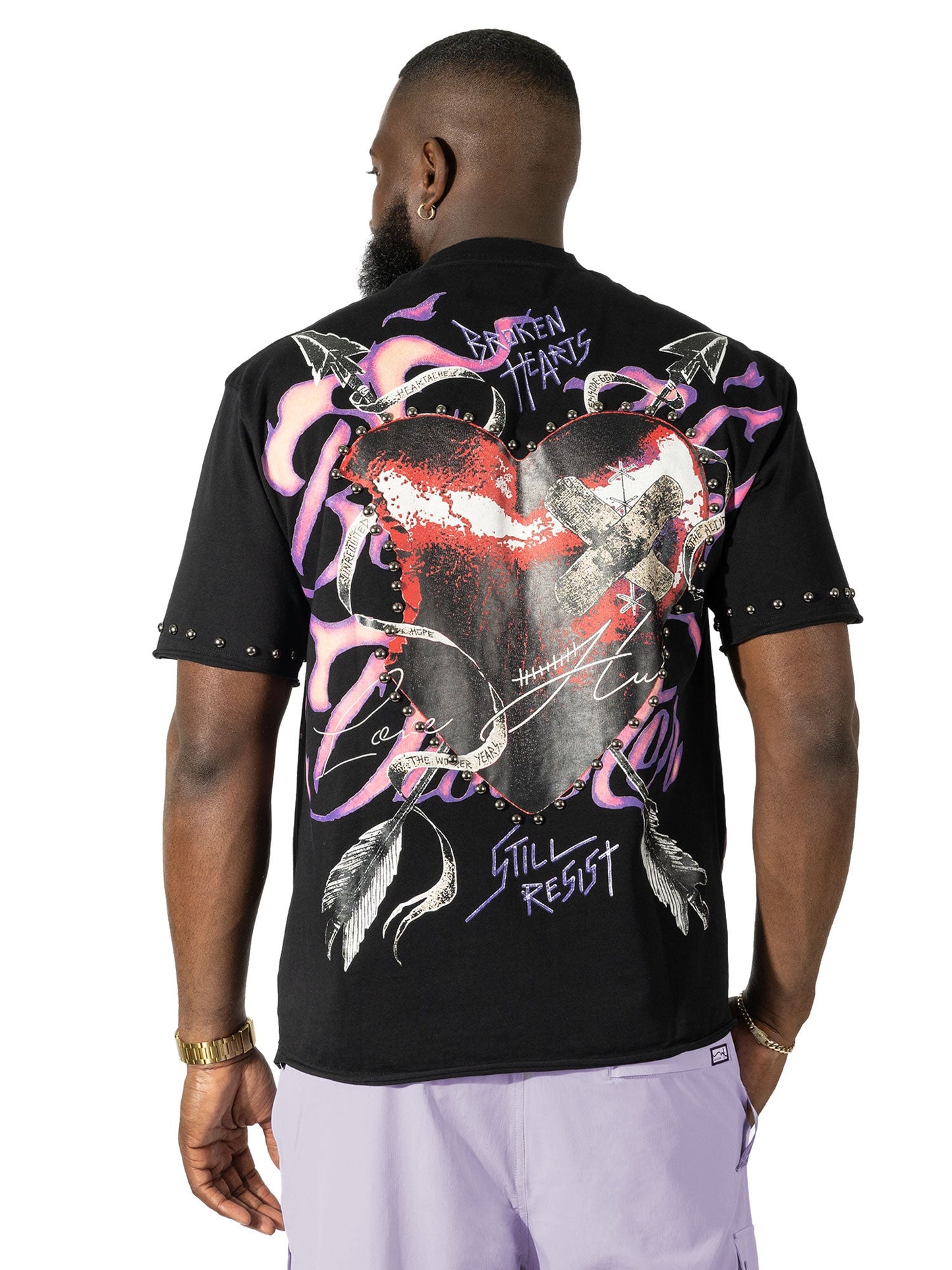 Jersey Shirt | M391 Beautiful Disaster Boxed Tee - Black