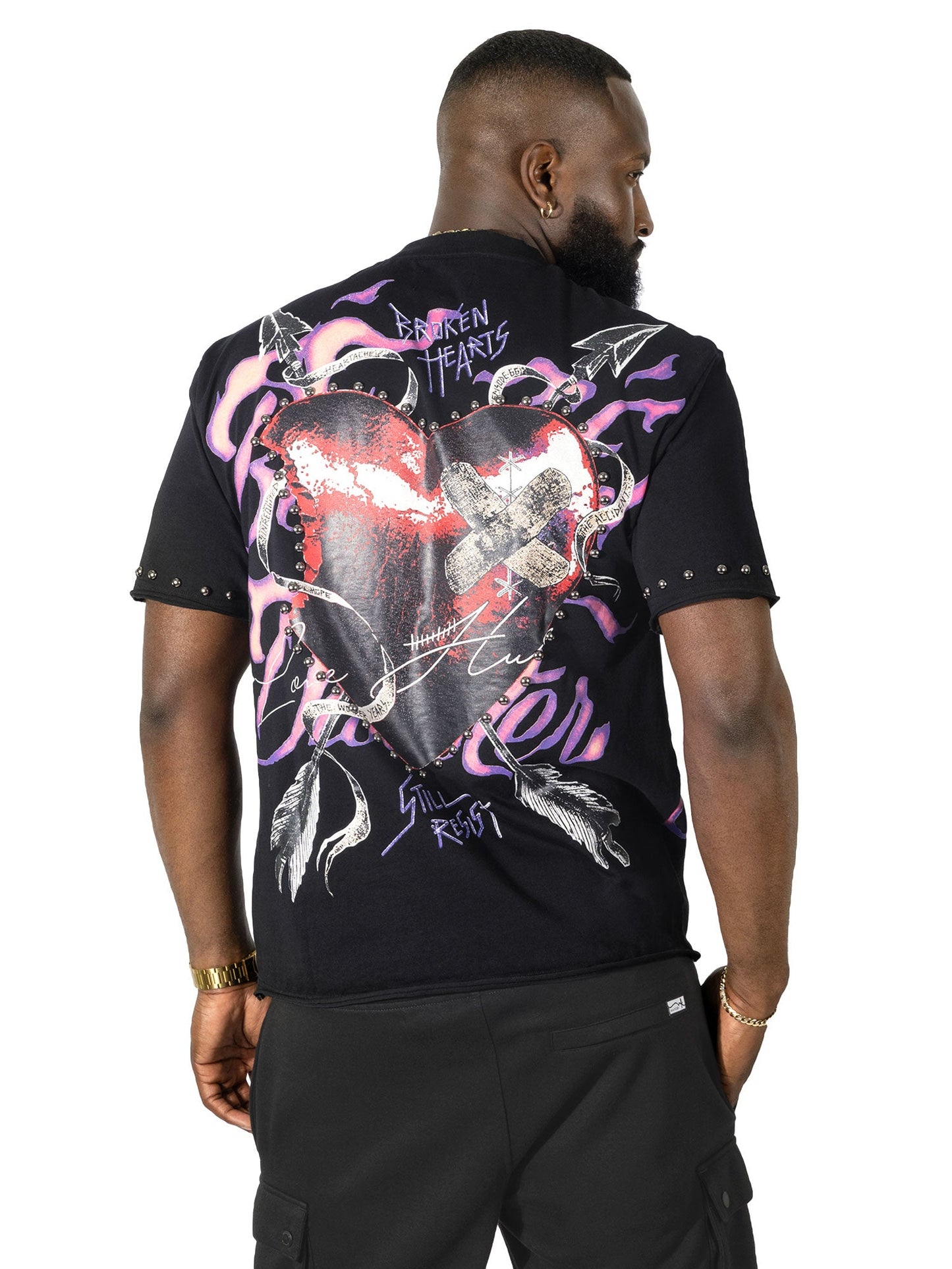 Jersey Shirt | M391 Beautiful Disaster Boxed Tee - Black