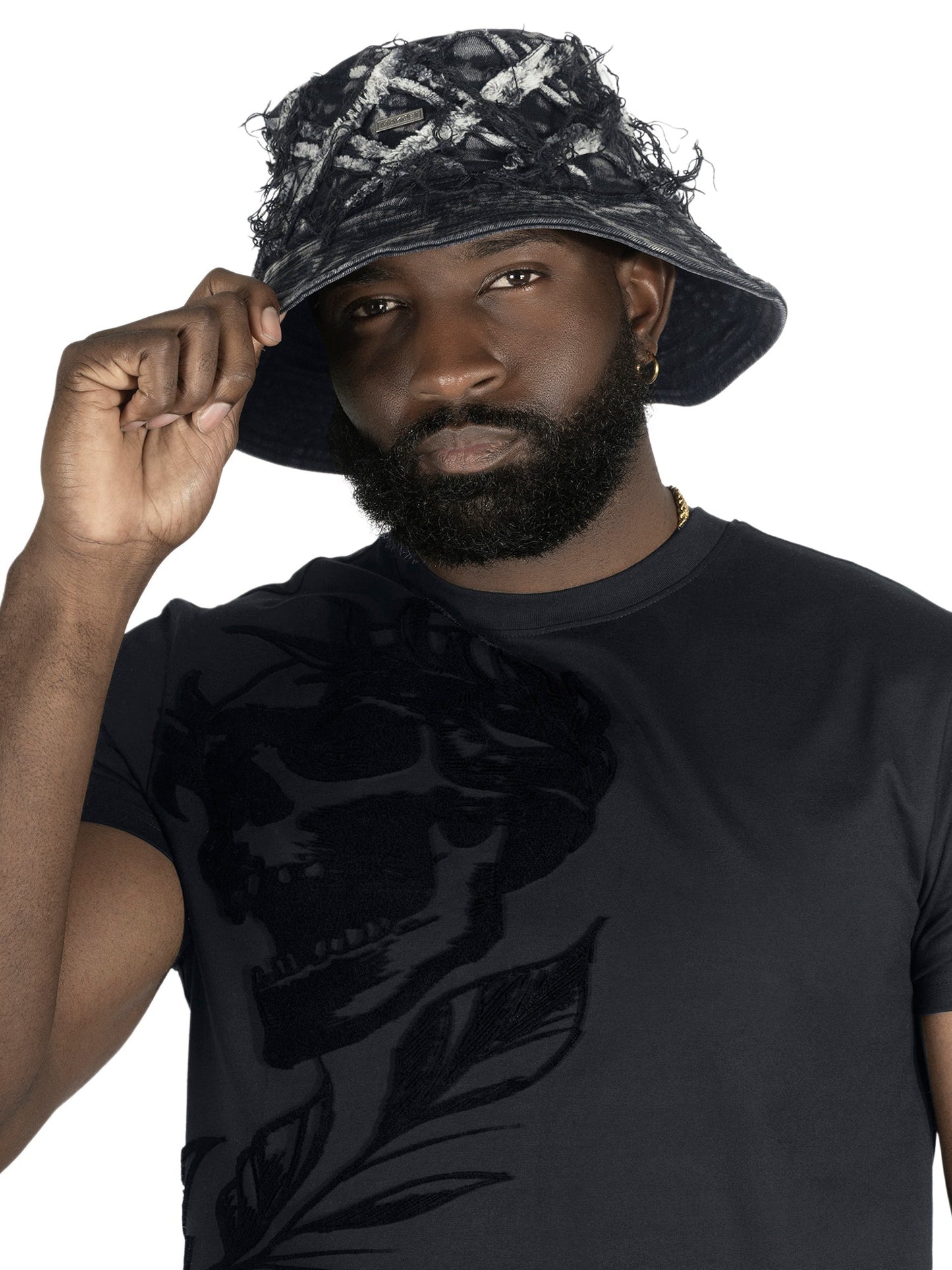 Hat | M016 Rinaldi Denim Bucket Hat - Black