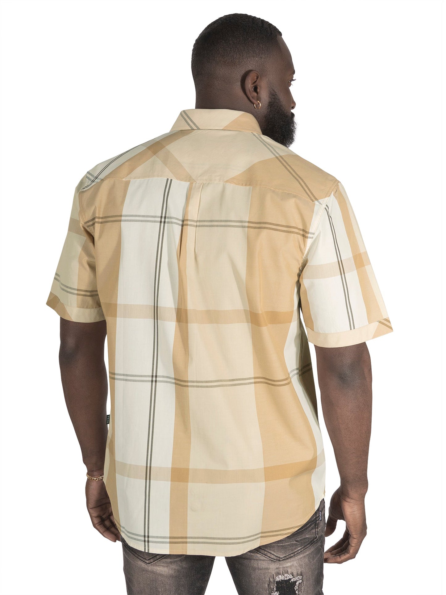 V829 Colton Plaid Shirt - Natural