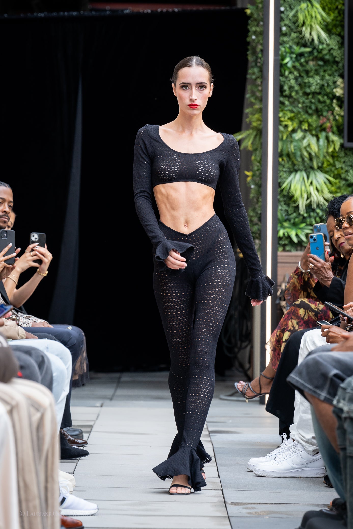 Scarlet Lace Knit Two-Piece Set